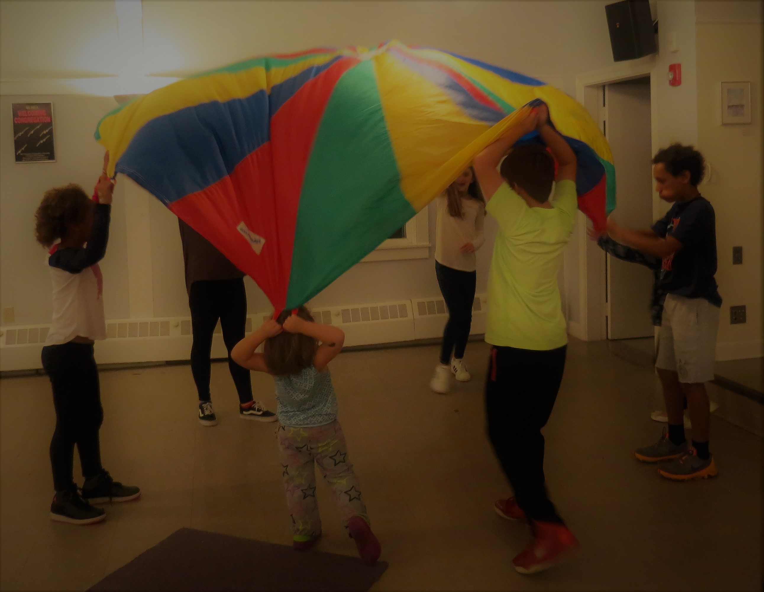 children with parachute