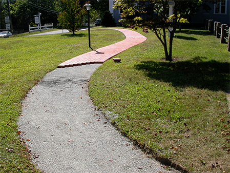 Brick Walk at Barnstable Unitarian Church being built