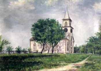 historical watercolor of the church
