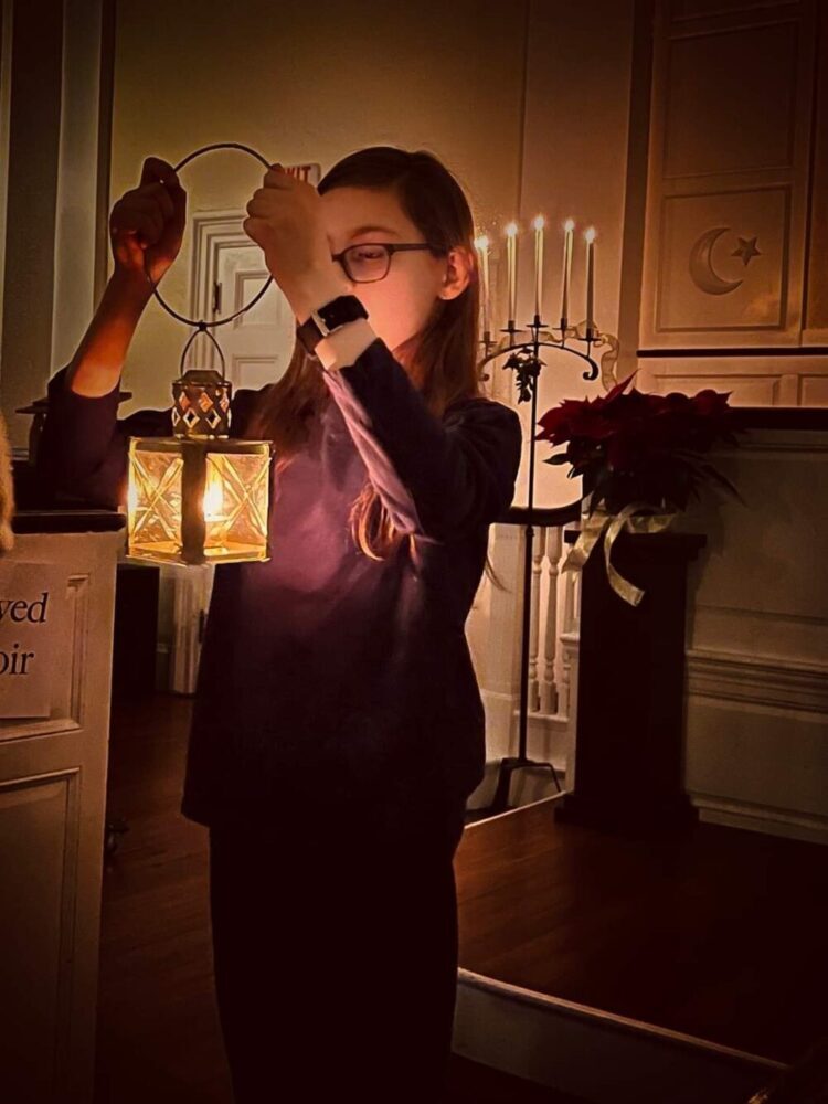 lantern children church service with a lantern